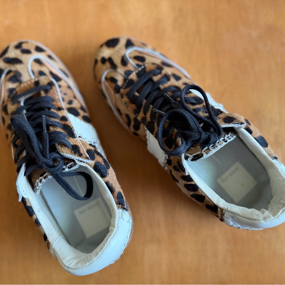 Dolce Vita Leopard-Print Sneakers in Tan, Black & White - Picture 5 of 10